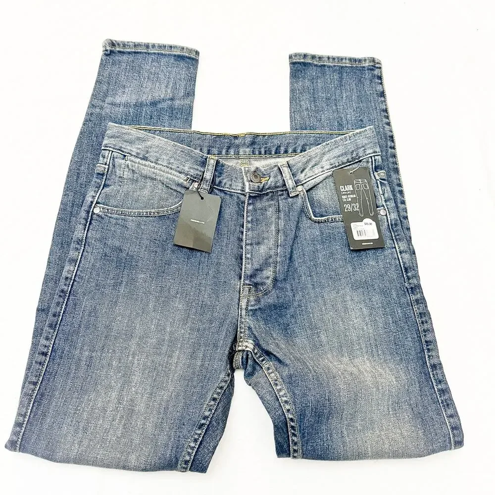 Dr. Denim Clark Button Fly Slim Fit Dark Wash Denim Jeans Size 29 NWT - Picture 4 of 8